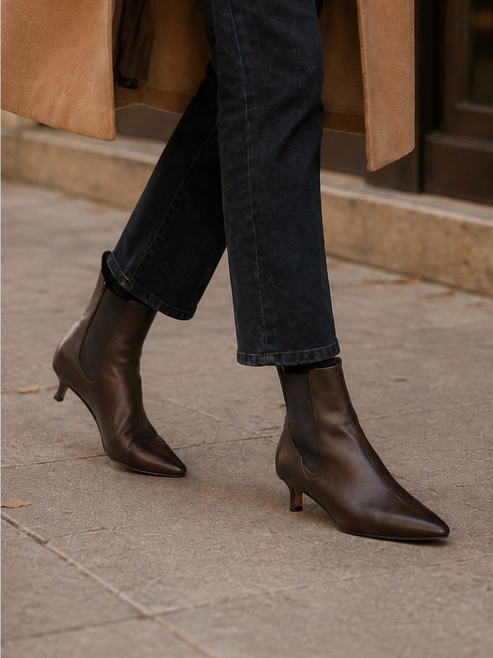 New Madewell The Dimes Chelsea Boots Turkish Coffee Leather Size 9